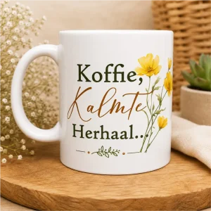 Koffie, kalmte, herhaal... - Koffiebeker